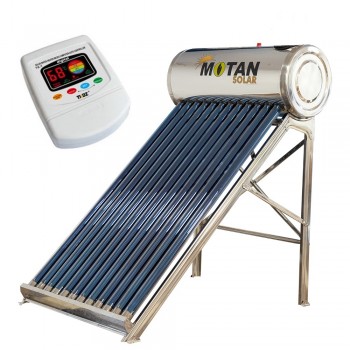 Panouri solare nepresurizate, Panou solar 20 tuburi vidate MOTAN SOLAR cu Boiler de stocare 200 L, Suport fixare si Panou de comanda TK-7 - RoInstalatii.Ro