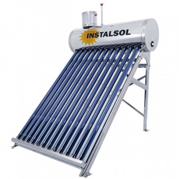 Panouri solare nepresurizate, Panou solar nepresurizat INSTALSOL 12 tuburi vidate cu boiler 120 L si suport fixare - RoInstalatii.Ro